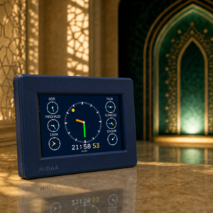 Athan Clock Elegant Blue