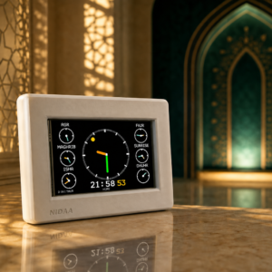 Athan Clock Elegant White