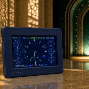 Athan Clock Elegant Blue