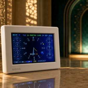 Athan Clock Elegant White