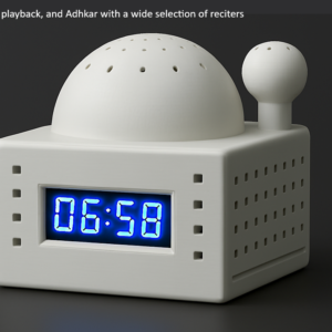 Cute Athan Clock White